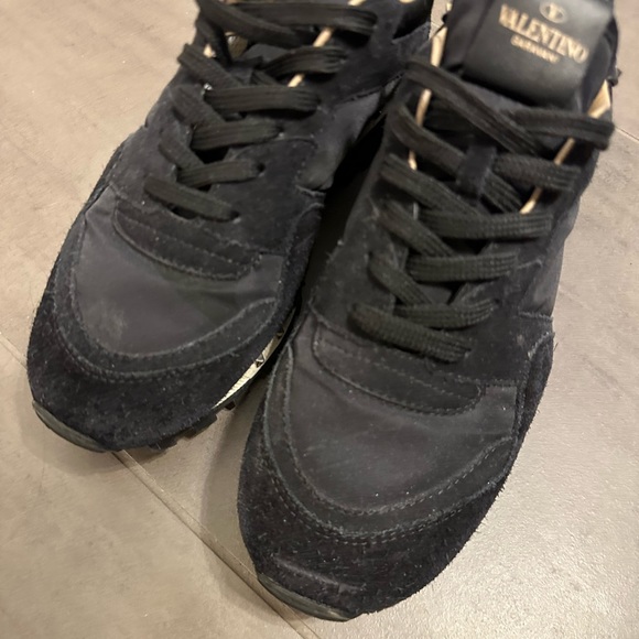 Valentino Rockstud Rockrunner Black Camo Pattern Sneaker Size 39 / 9 - Picture 9 of 13